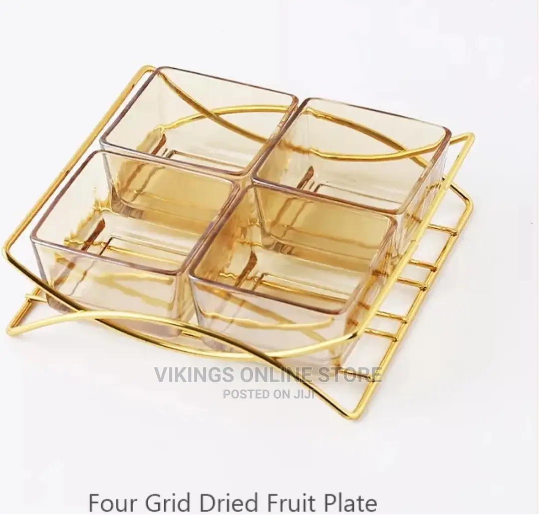 Four Grid Snack Plate Candy Box Snack Fruit Plate