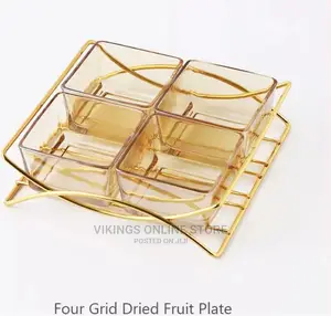 Four Grid Snack Plate Candy Box Snack Fruit Plate