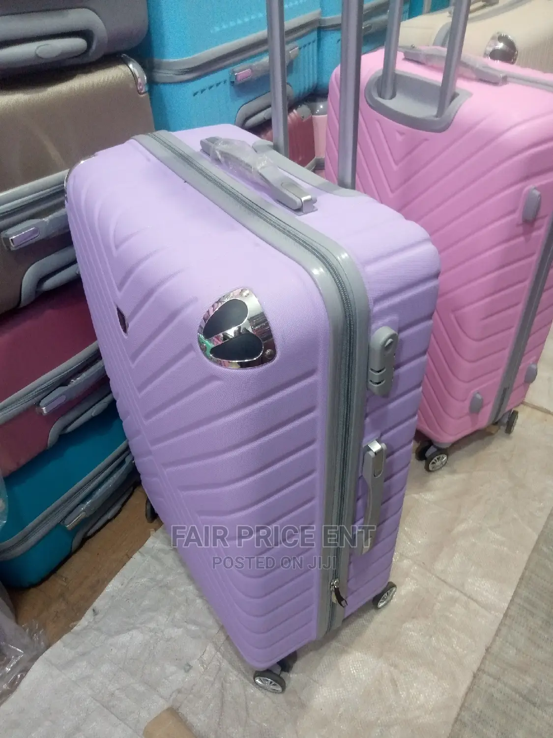 Vip Four Double Wheels Plastic Suitcases.Large.( Purple)