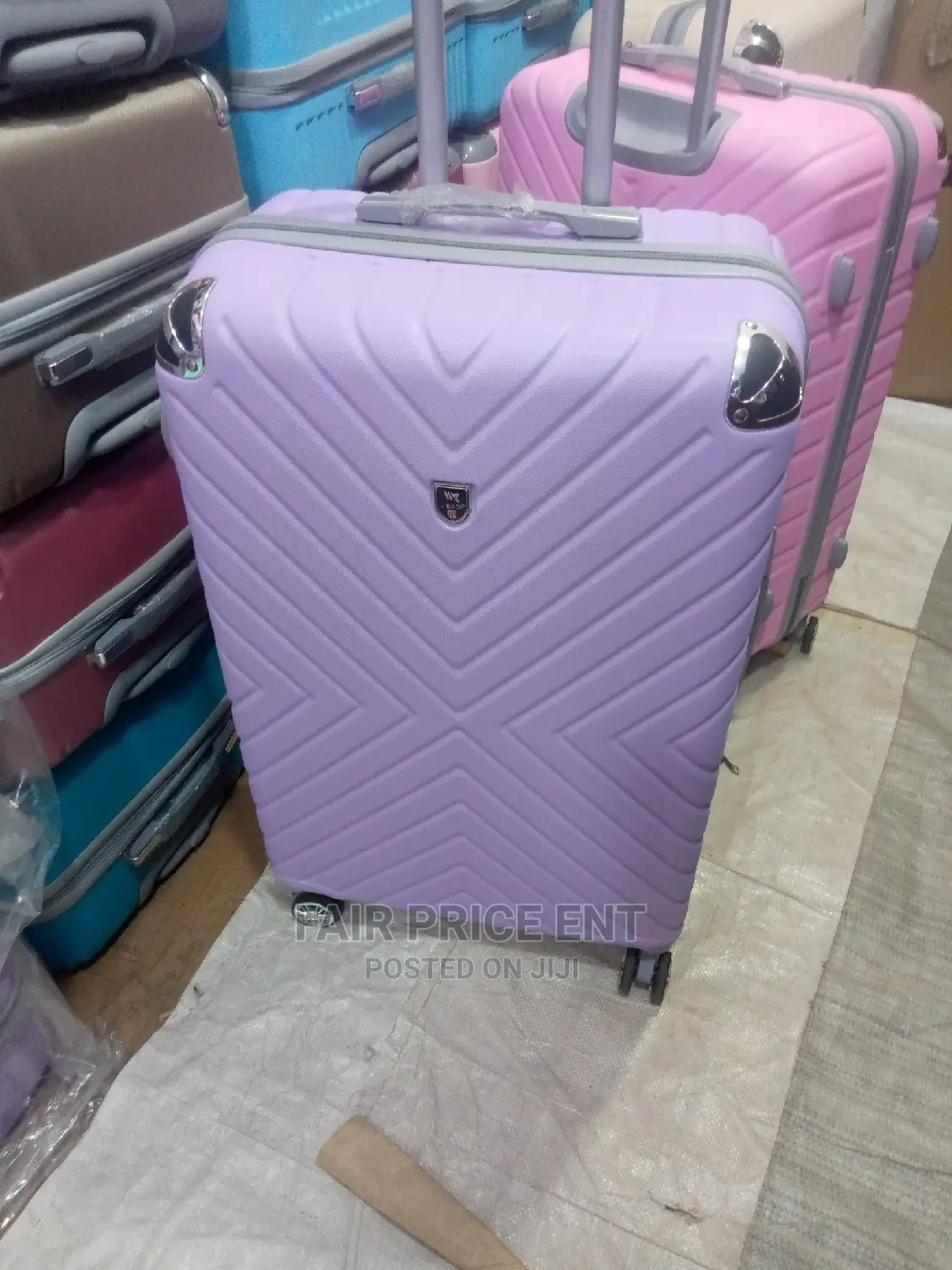 Vip Four Double Wheels Plastic Suitcases.Large.( Purple)