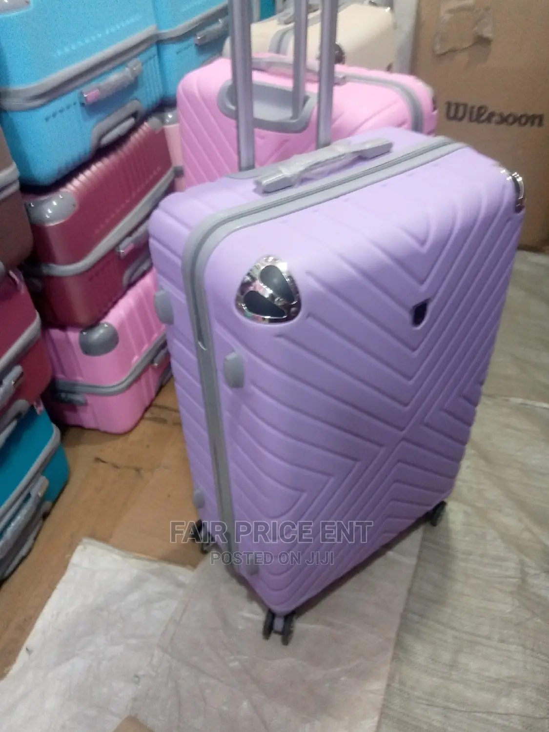 Vip Four Double Wheels Plastic Suitcases.Large.( Purple)