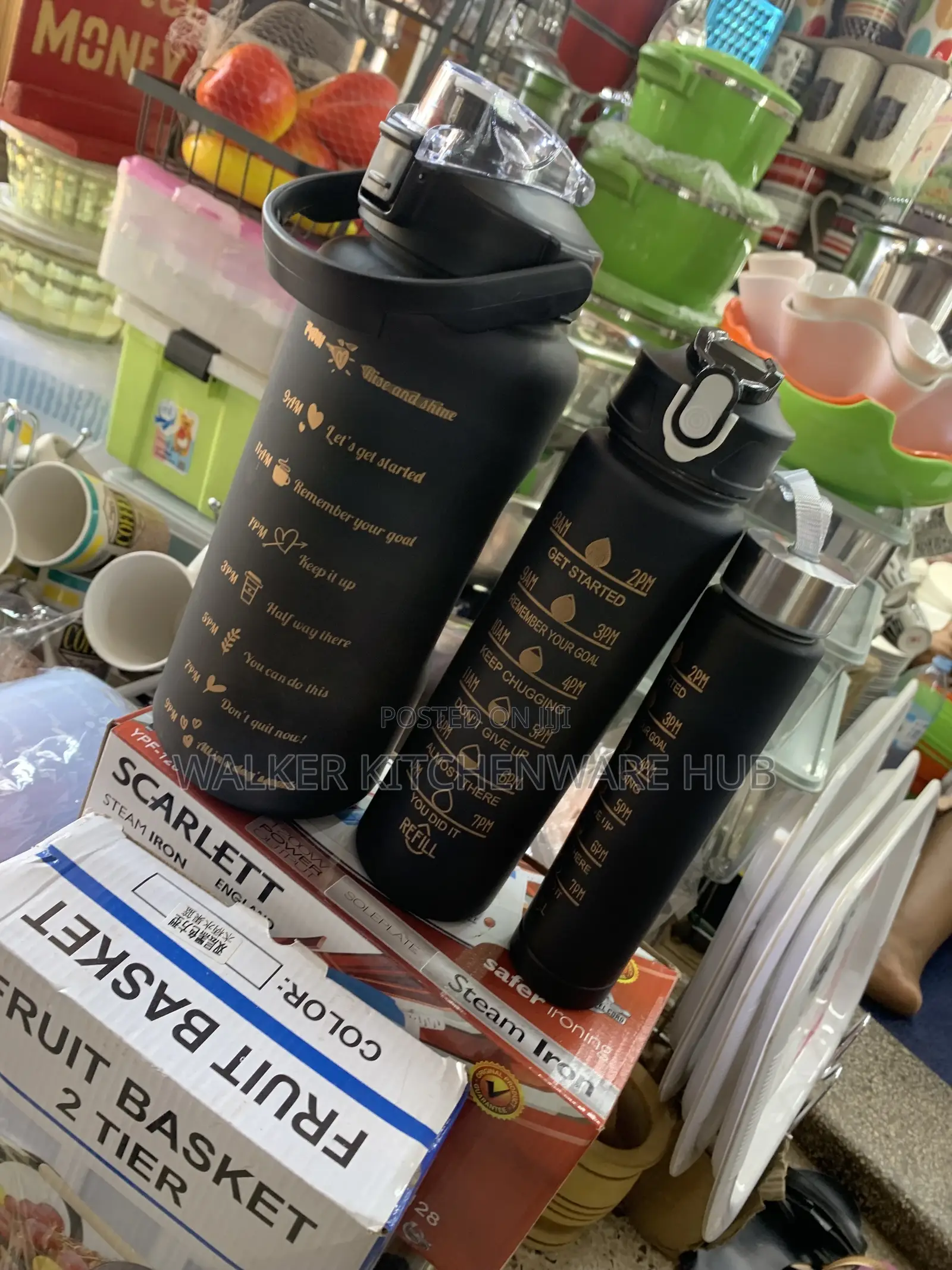 3 in 1 Classic Water Bottle Black