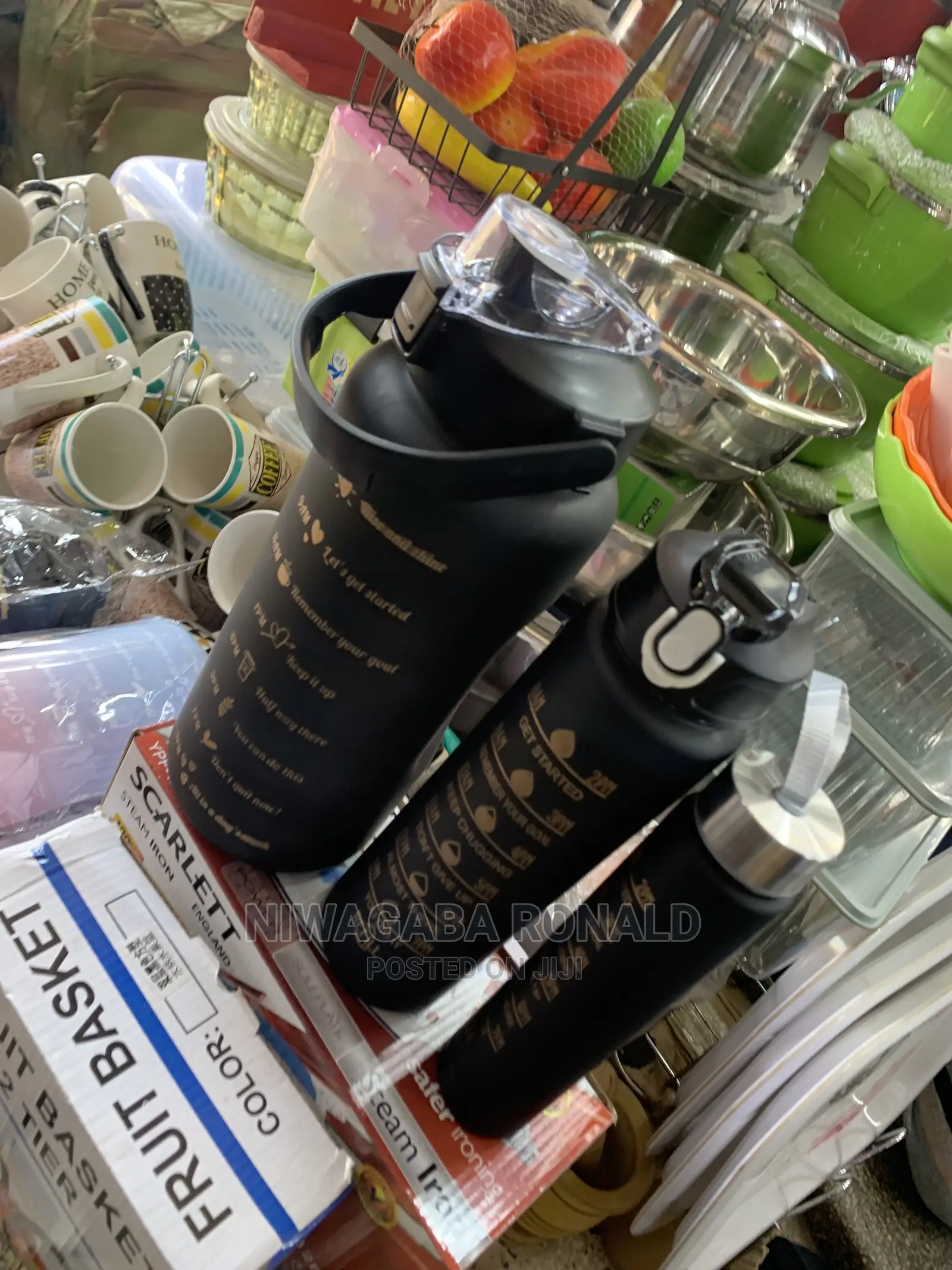 3 in 1 Classic Water Bottle Black