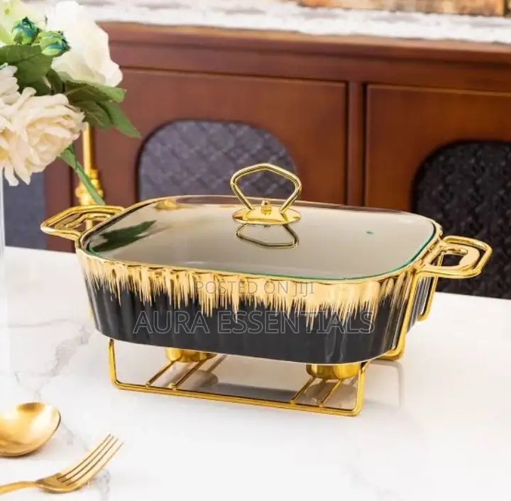 3pcs Ceramic Chafing Dishes