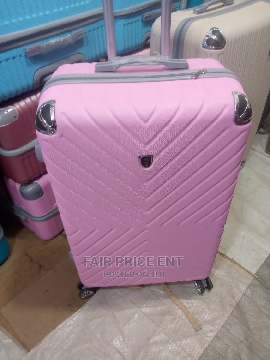 Original Plastic Suitcases.Large.(Pink)