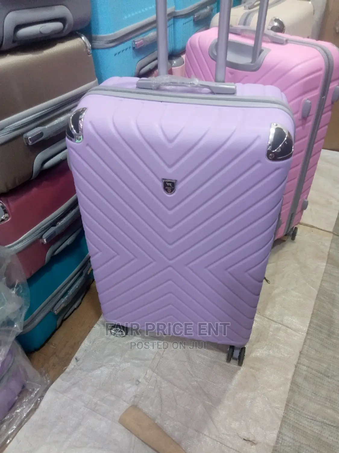 Original Plastic Suitcases.Purple.( Medium)