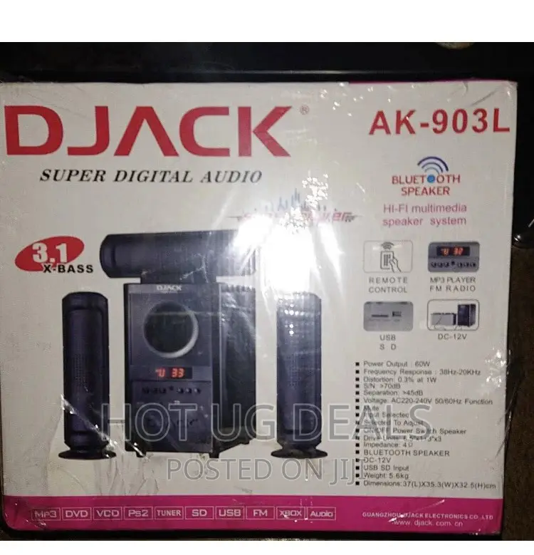Djack DJ-903L AC DC Home Theatre With FM Radio – Black