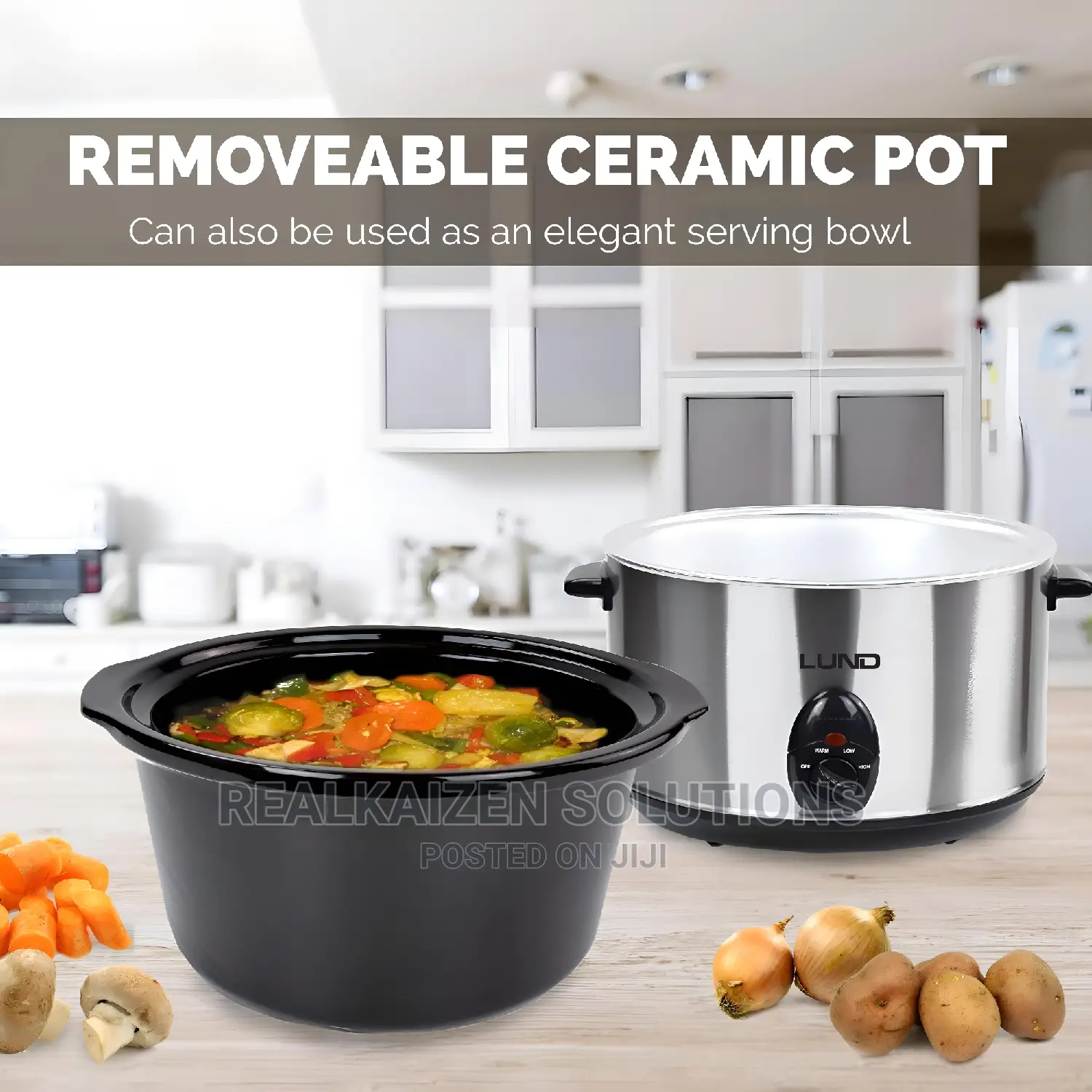 Poland LUND 5.6L Stainlesssteel Ceramic Pot Slow Cooker 320W