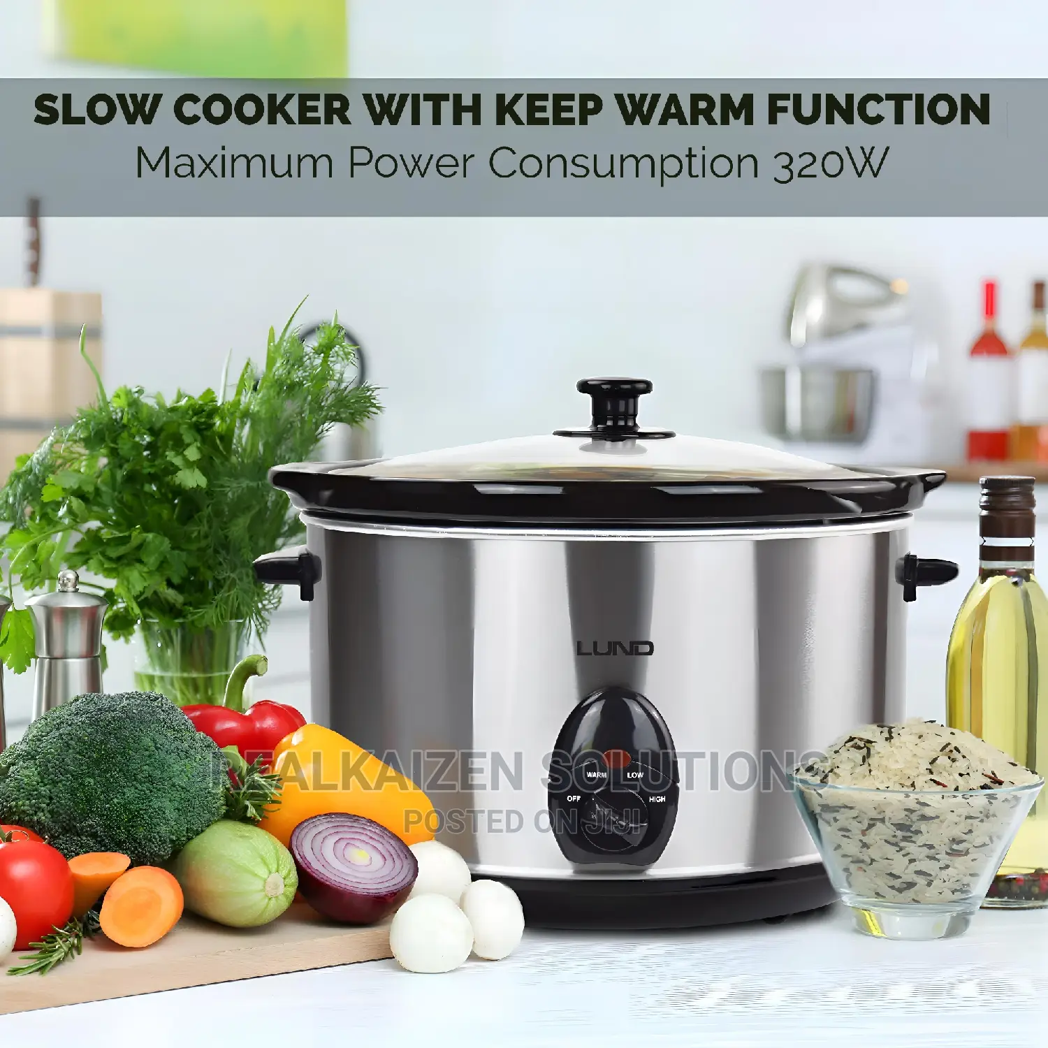 Poland LUND 5.6L Stainlesssteel Ceramic Pot Slow Cooker 320W