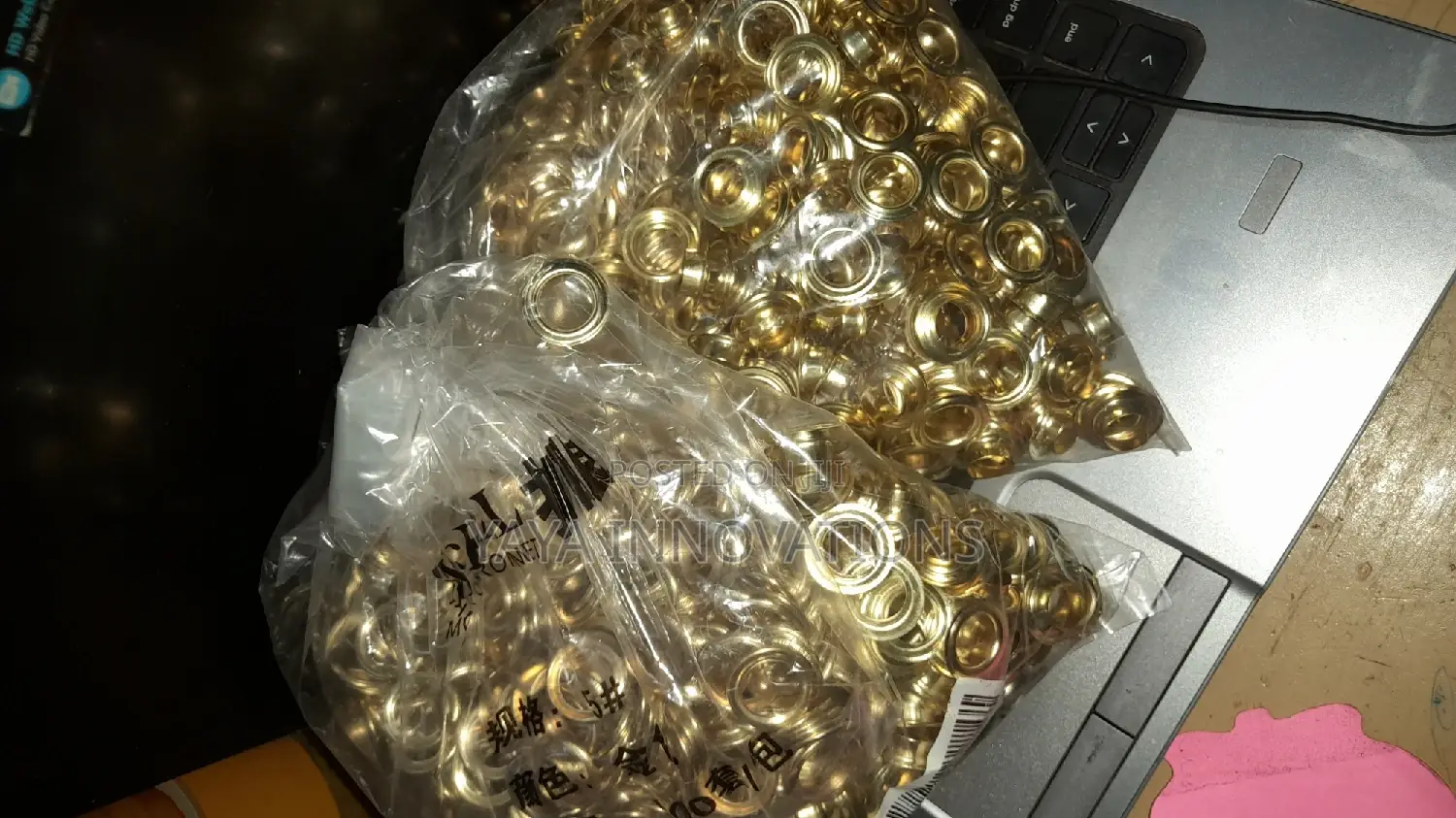 EYELETS Gold in Color