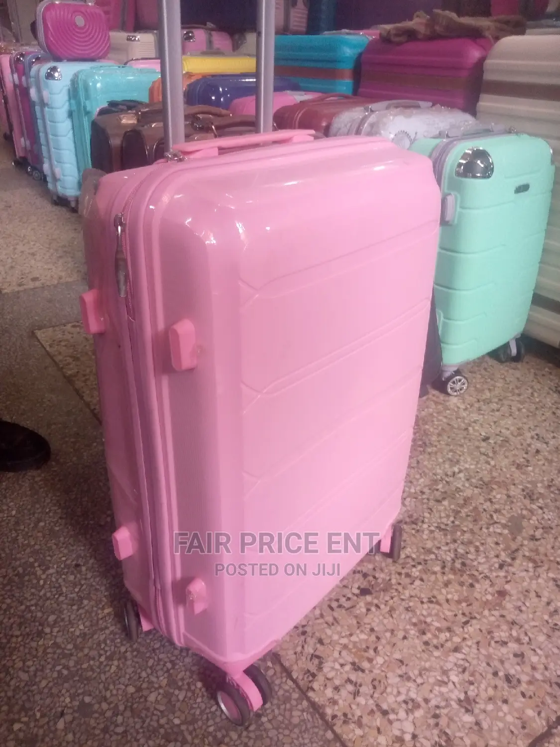 Original Plastic Rubber Suitcases.Small.(Pink)