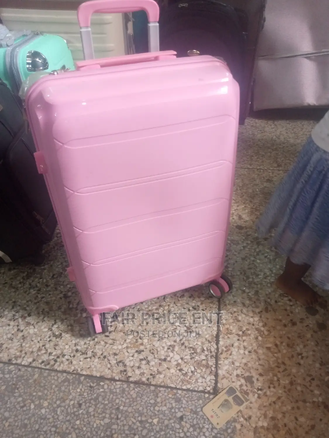 Original Plastic Rubber Suitcases.Small.(Pink)