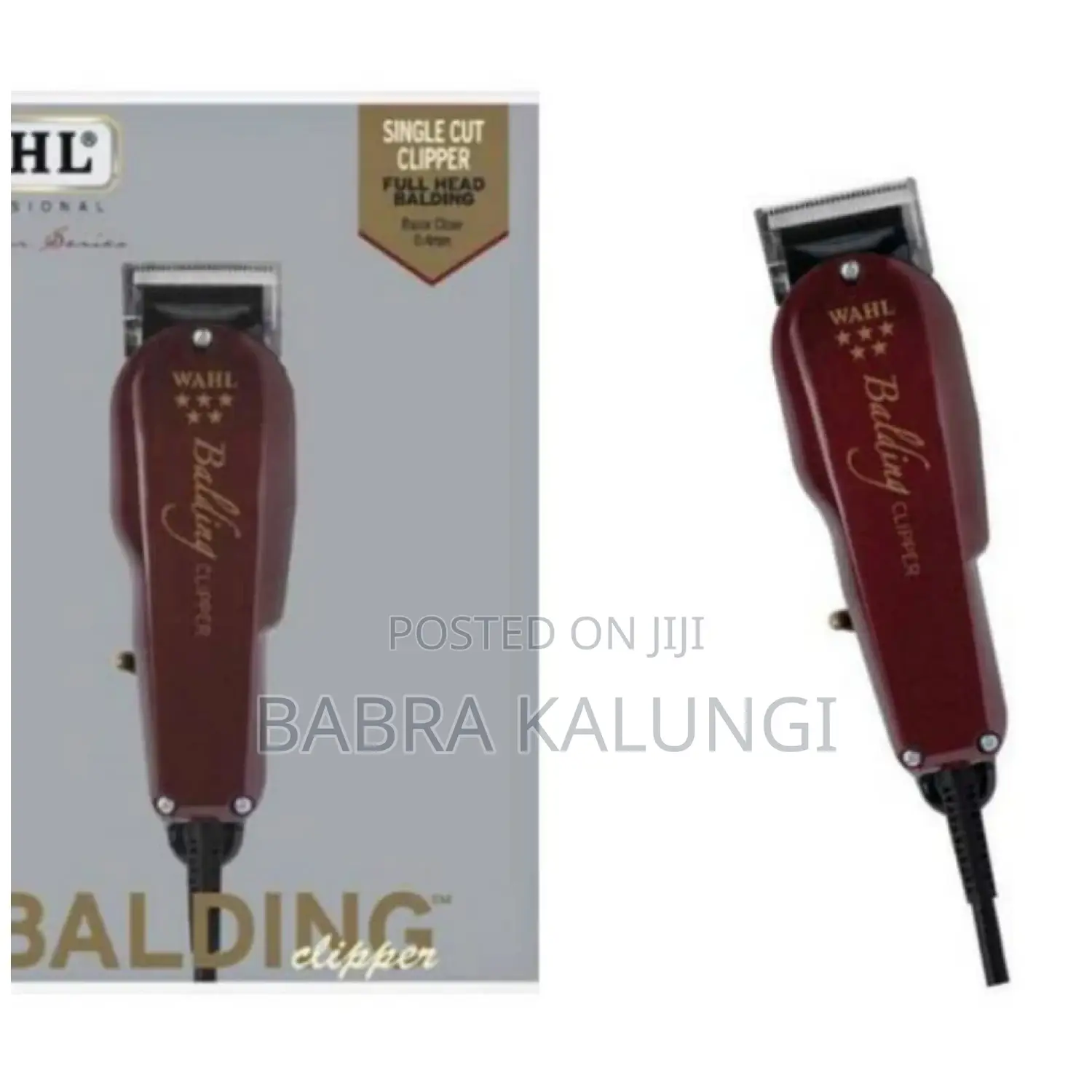 Wahl Balding Corded Clipper Shaver_ Black, Maroon