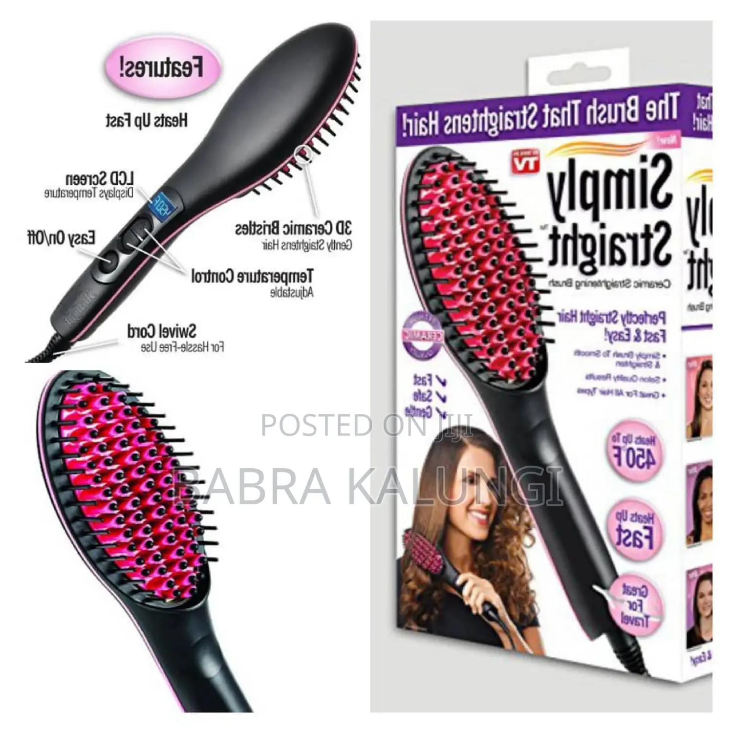 Simply Straight Ceramic Hair Straightening Brush