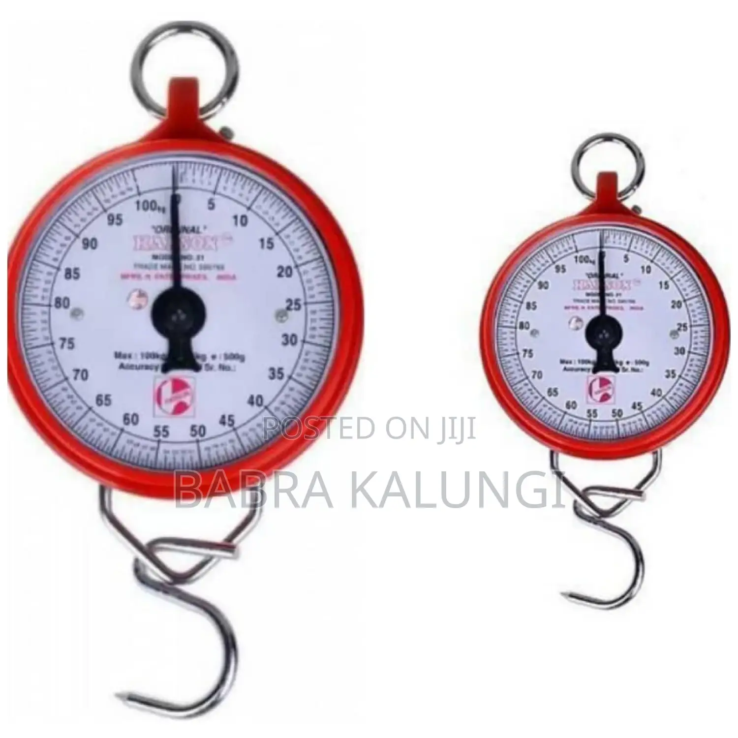 Portable, Hook Type 100kg Weighing Scale,Red