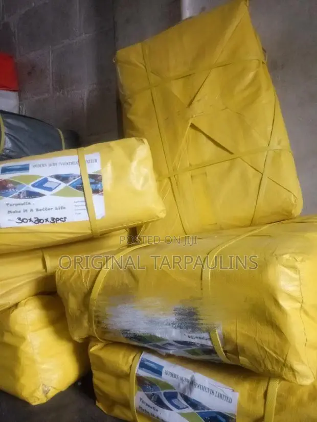 Heavy Yellow Tarpaulins