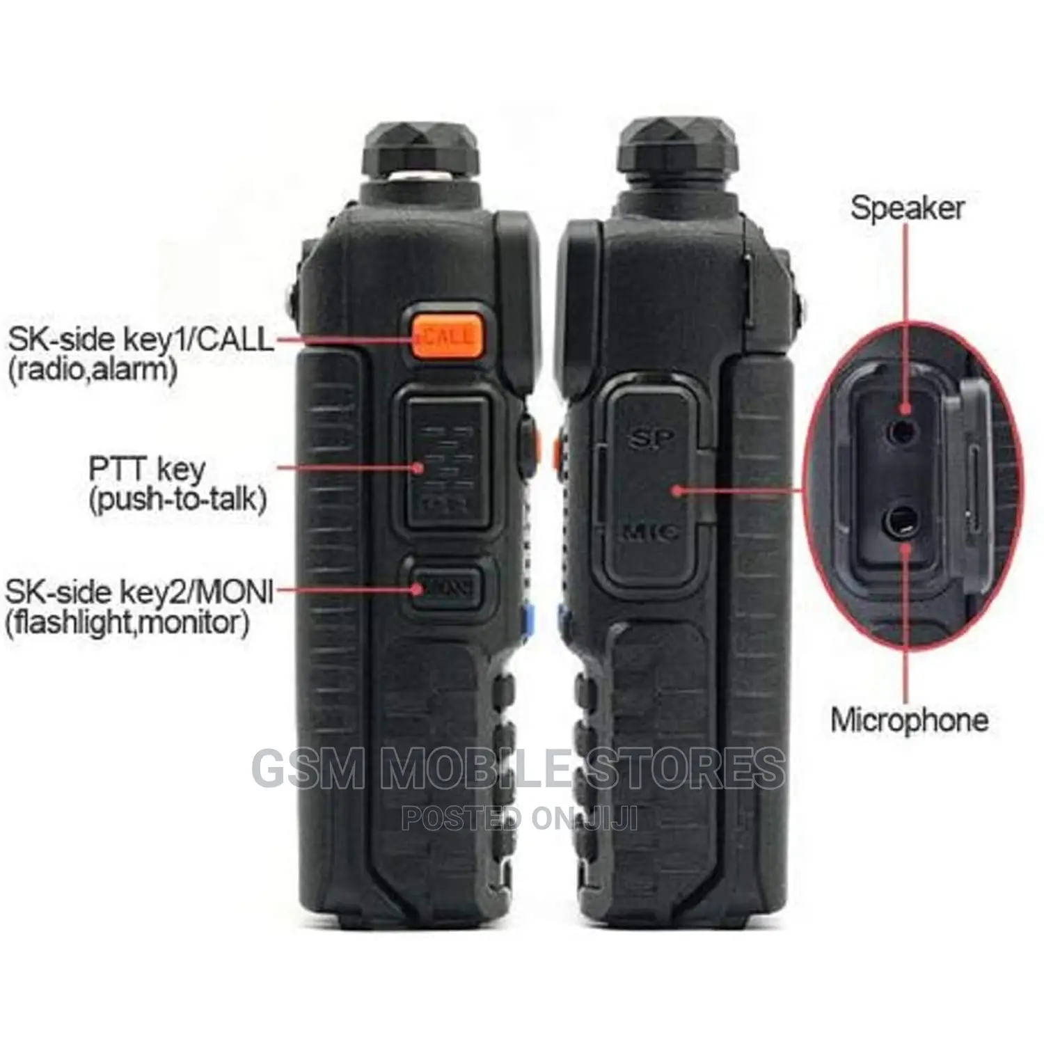 Baofeng UV-5R Two Way Radio Dual Band 1800mah Li-Ion Battery