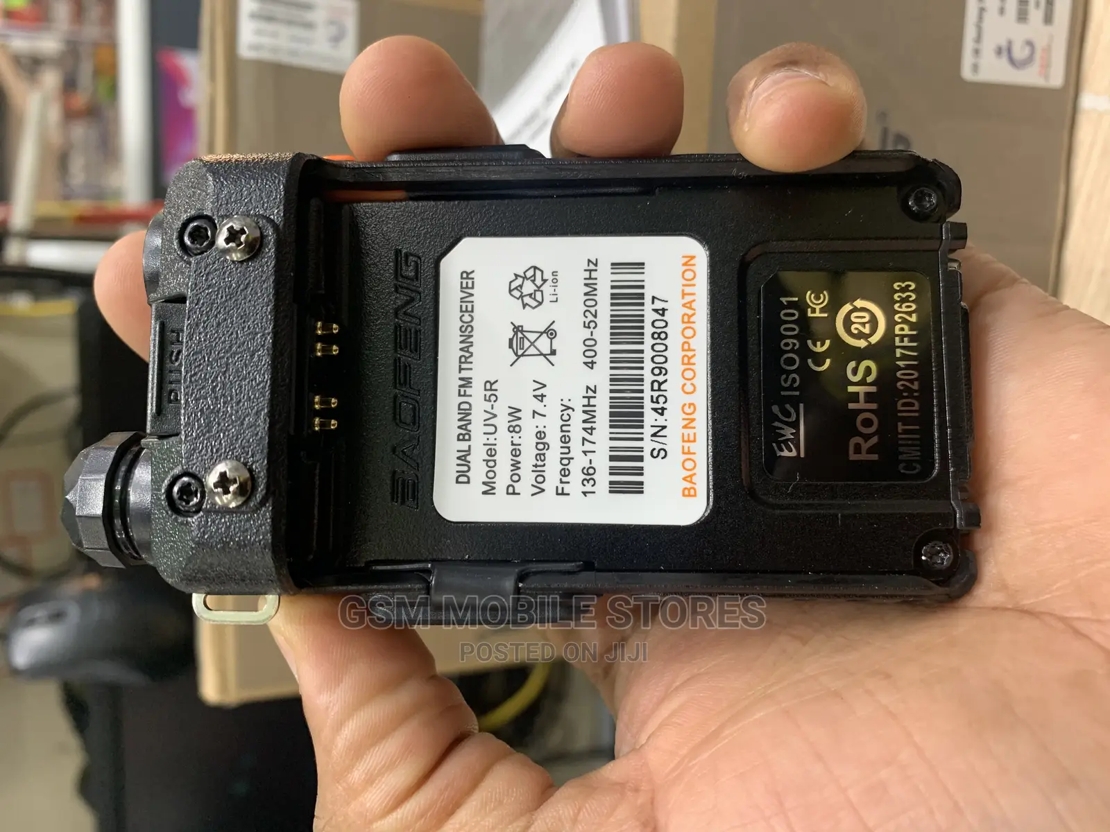 Baofeng UV-5R Two Way Radio Dual Band 1800mah Li-Ion Battery