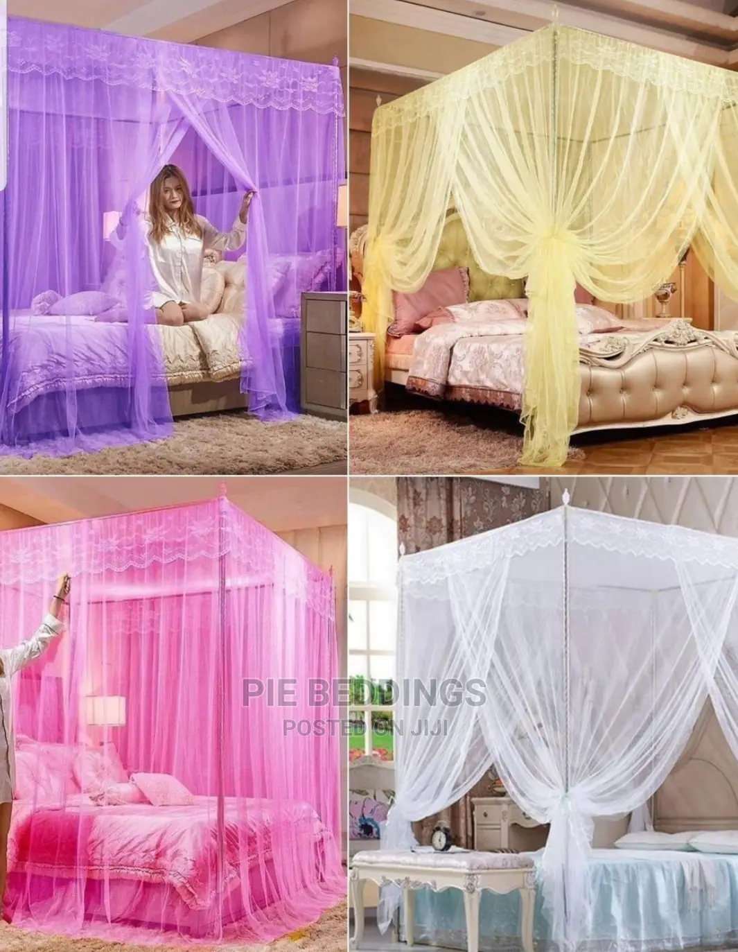 Flat Steel Frame Square Mosquito Net
