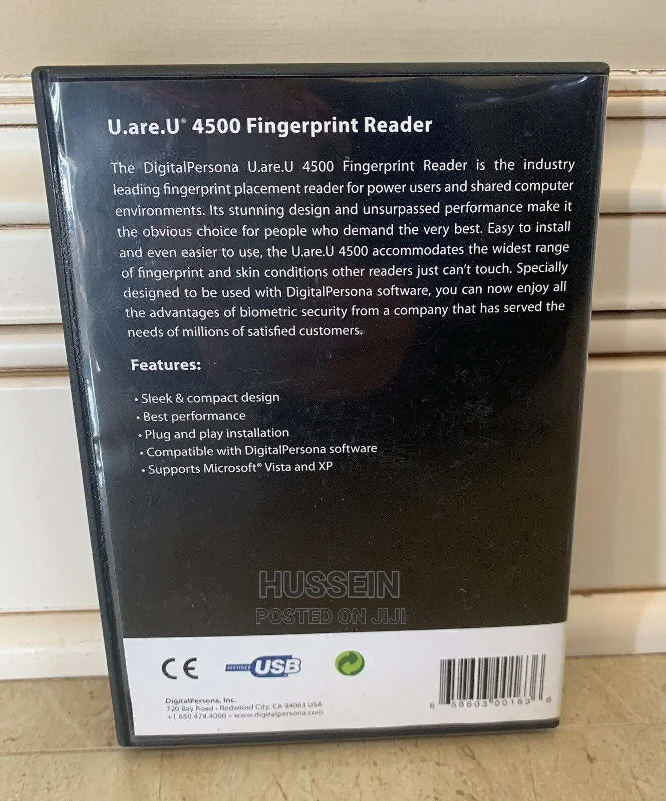 Digital Persona U.Are.U 4500 USB Fingerprint Scanner 50013-0