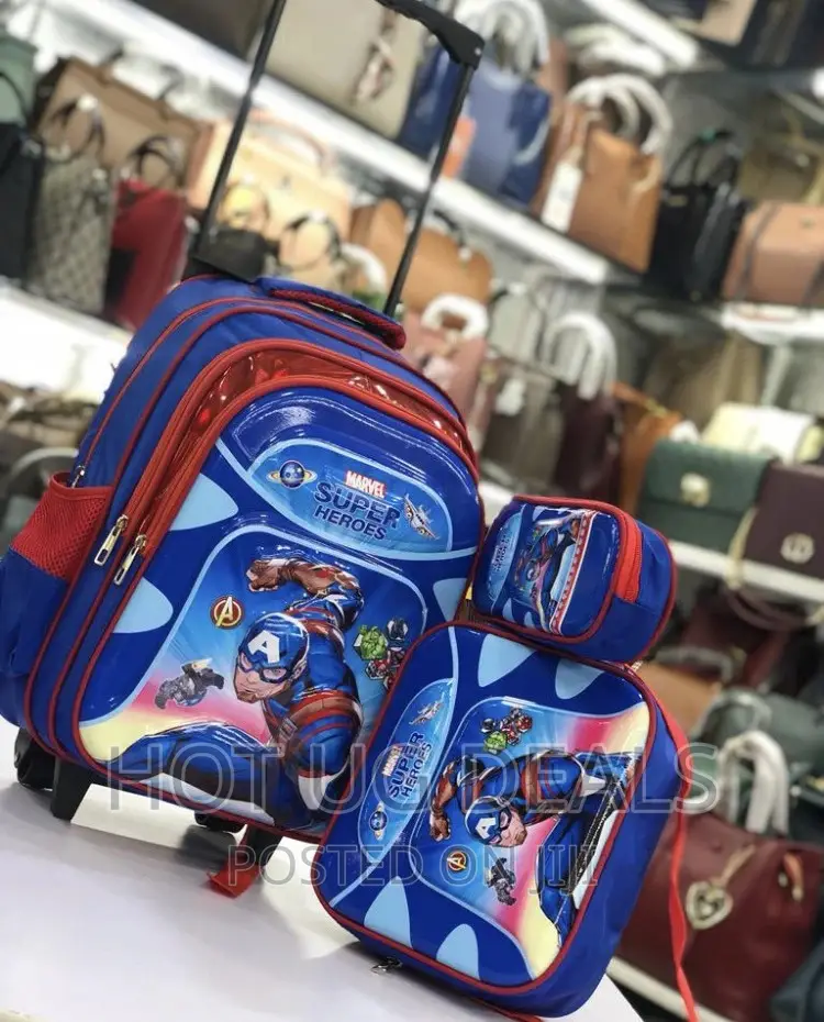 3pc Kids Luggage Travel Bag Set - Multicolor