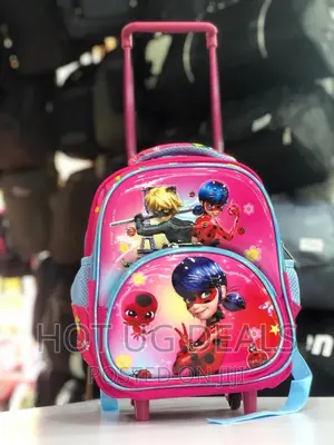 Kids Travel School Bag - Pink Picture Design May Vary