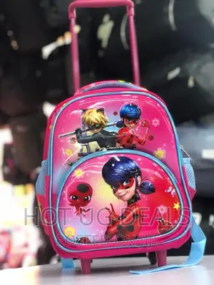 Kids Travel School Bag - Pink Picture Design May Vary