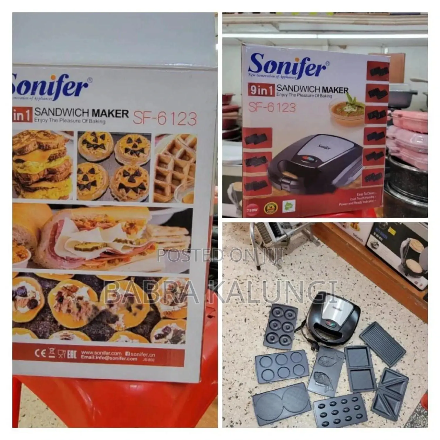 9 In 1 Sonifer Sandwich, Panini,Grill, Waffle Maker