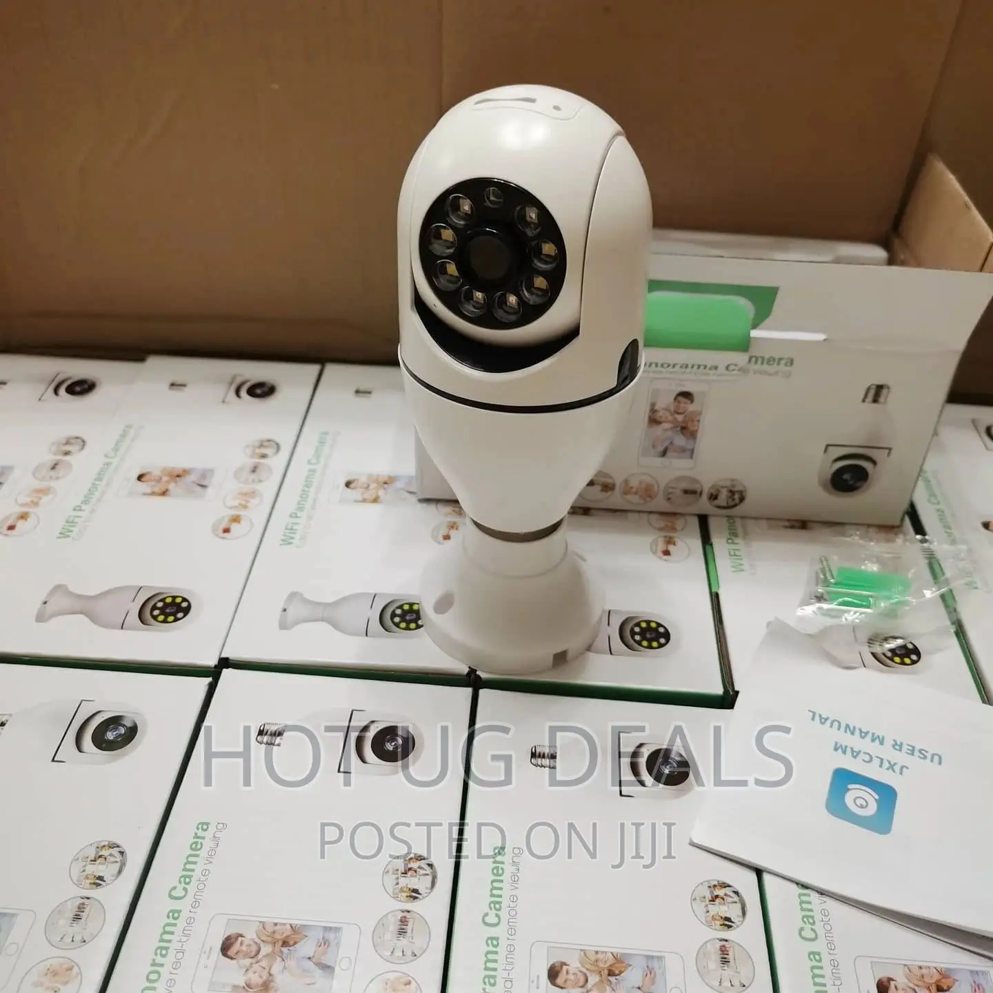 1080p Wireless 360 Rotate Panoramic Camera Hd Bulb - White