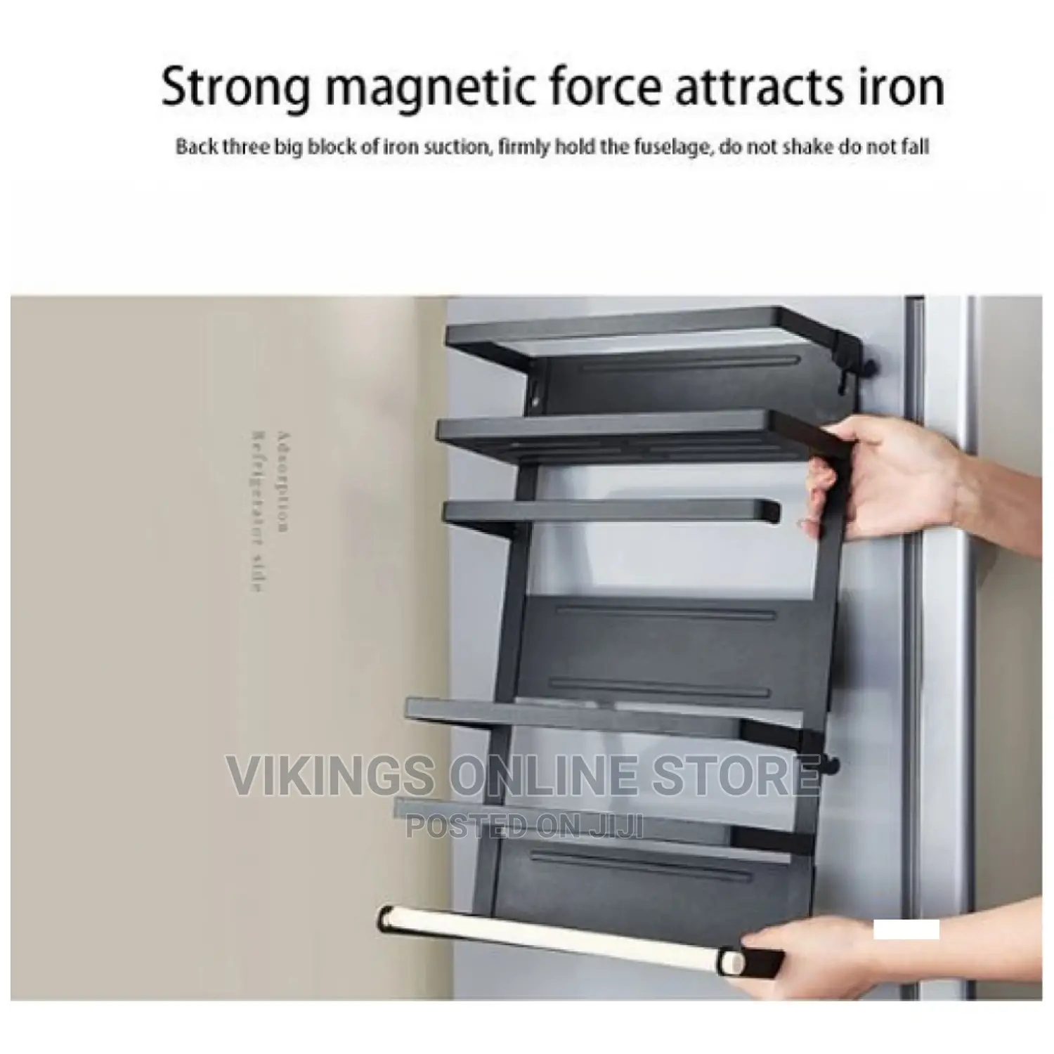 Magnetic Fridge Side Shelf Storage Organizer ,Spice Rack
