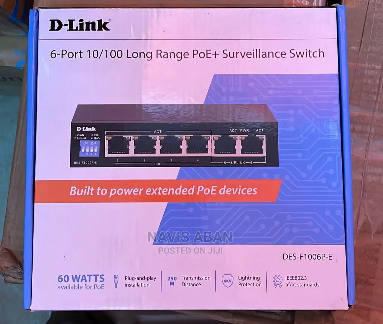 D Link 6 Port 10/100 Long Range Switch