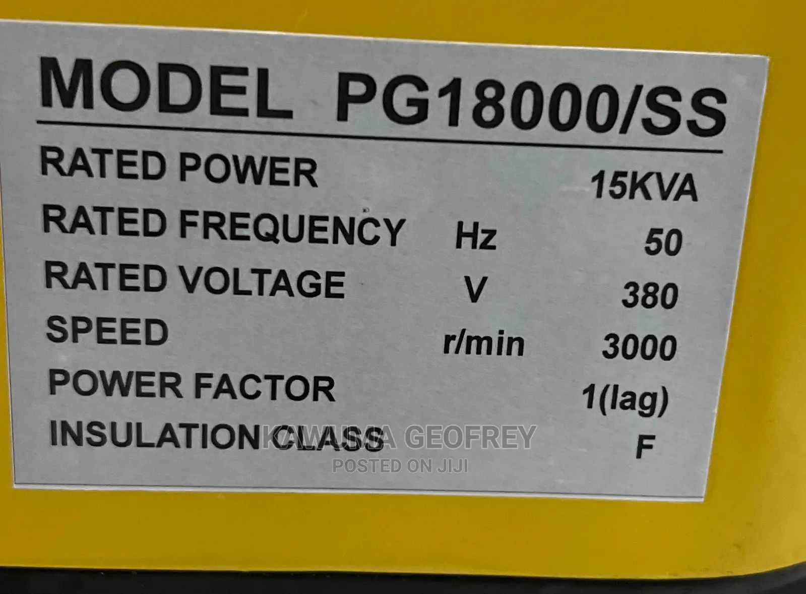 Kipor 15kva Water Cooled 2 Pistons Diesel