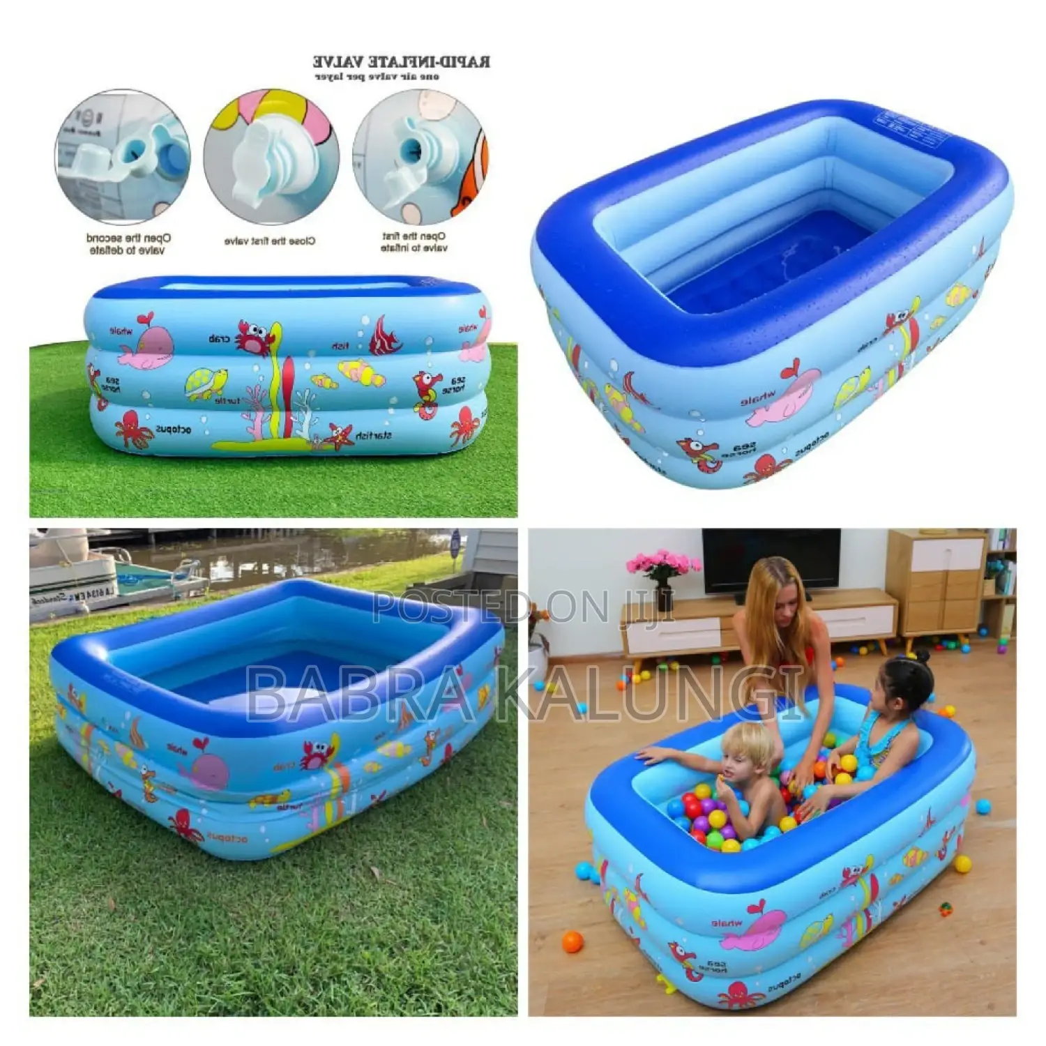 Kids Inflatable Swimming Pool With Air Pump