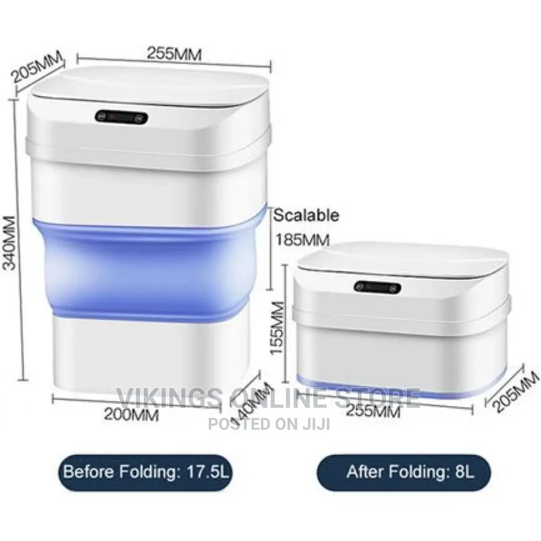 Automatic Induction Smart Sensor Folding Trash Can Dustbin