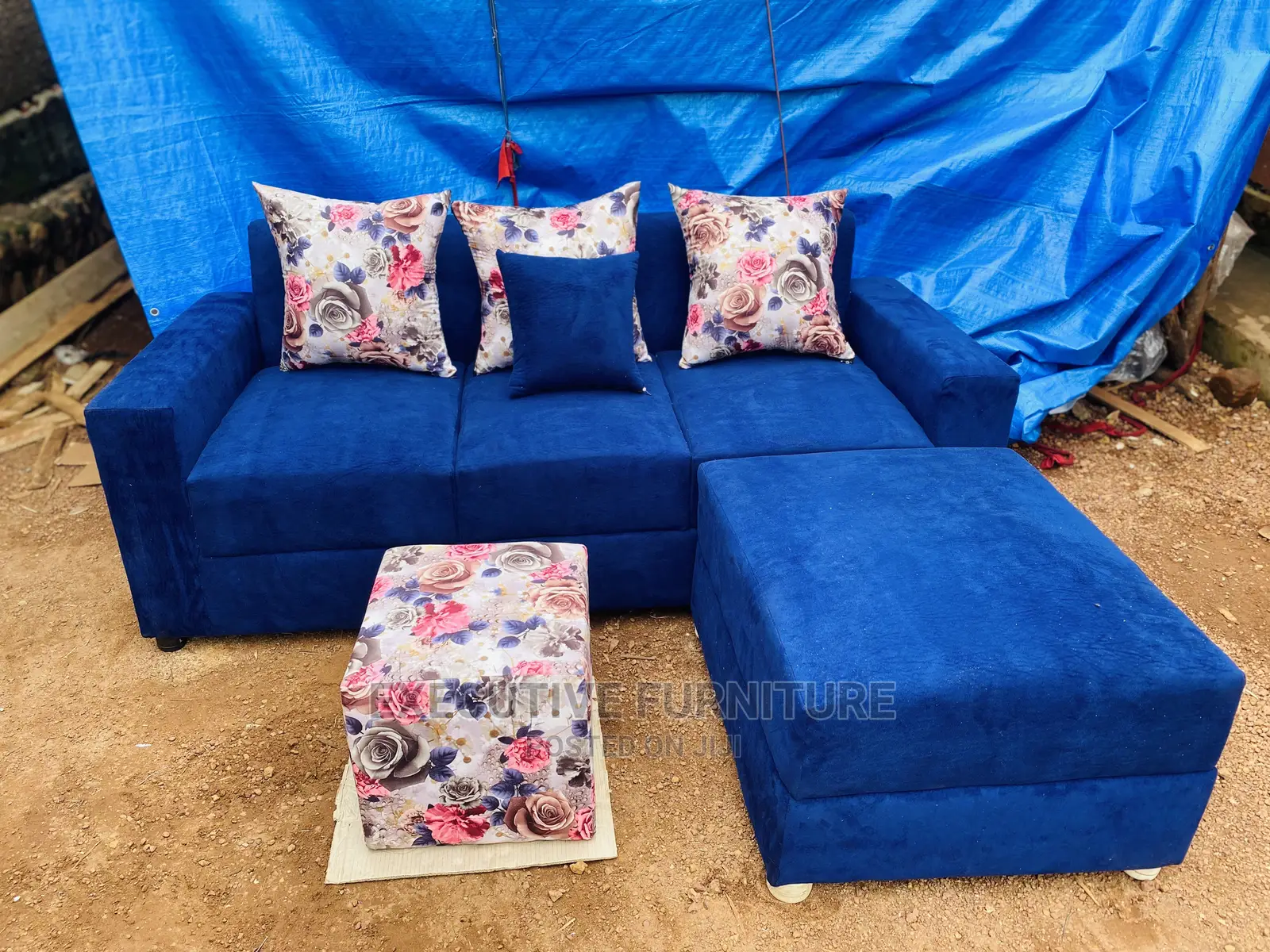 Mini Blue L Sofa