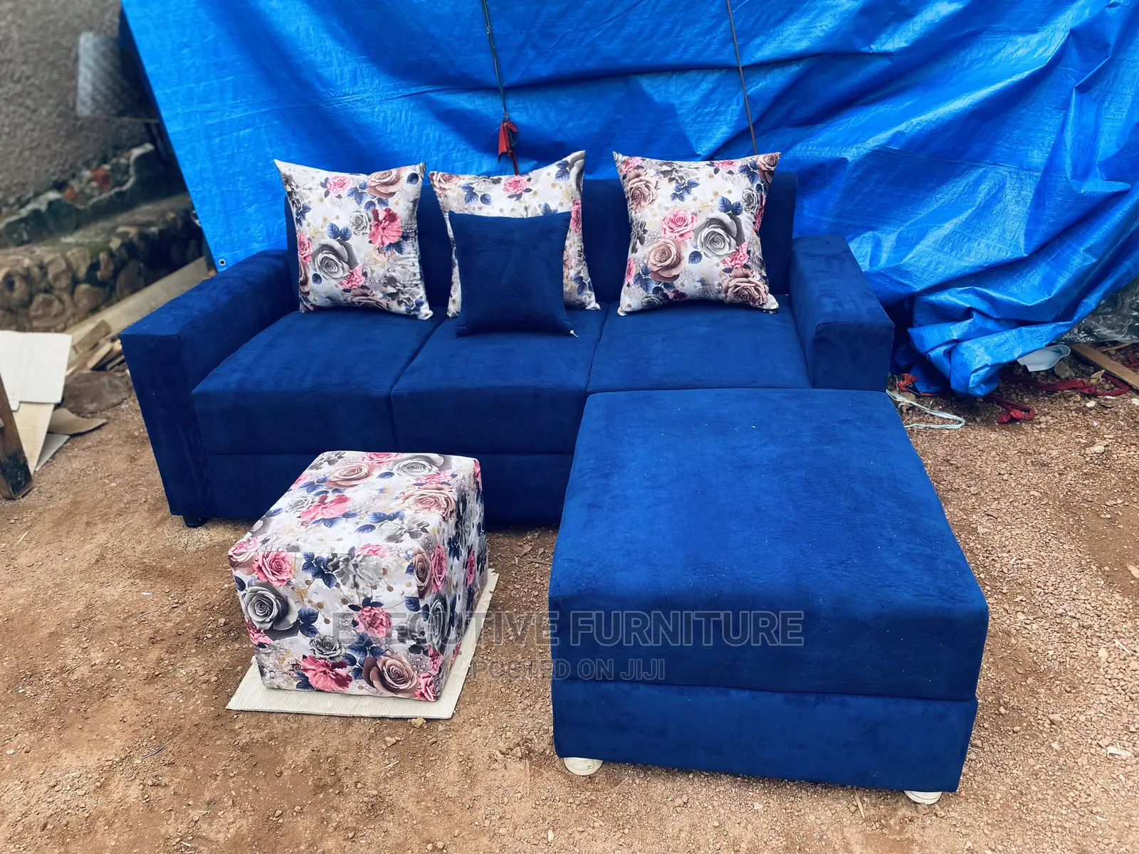 Mini Blue L Sofa