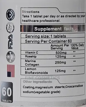 Vitamin C +Collagen Skin Whitening Booster USA Vitavi Tablet