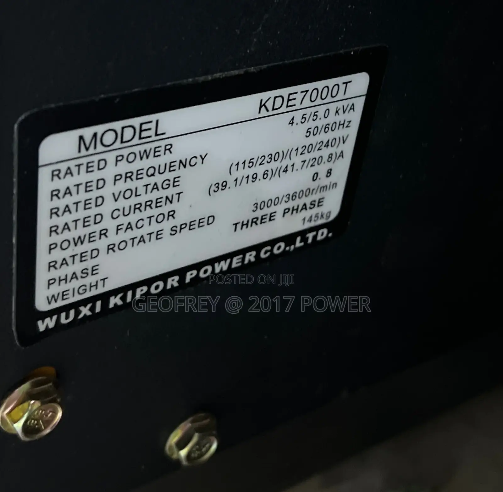 Kipor Silent Diesel Fenerator 5kva
