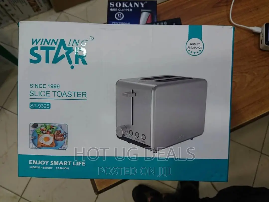 2 Slice Winning-Star Bread Toaster - Silver