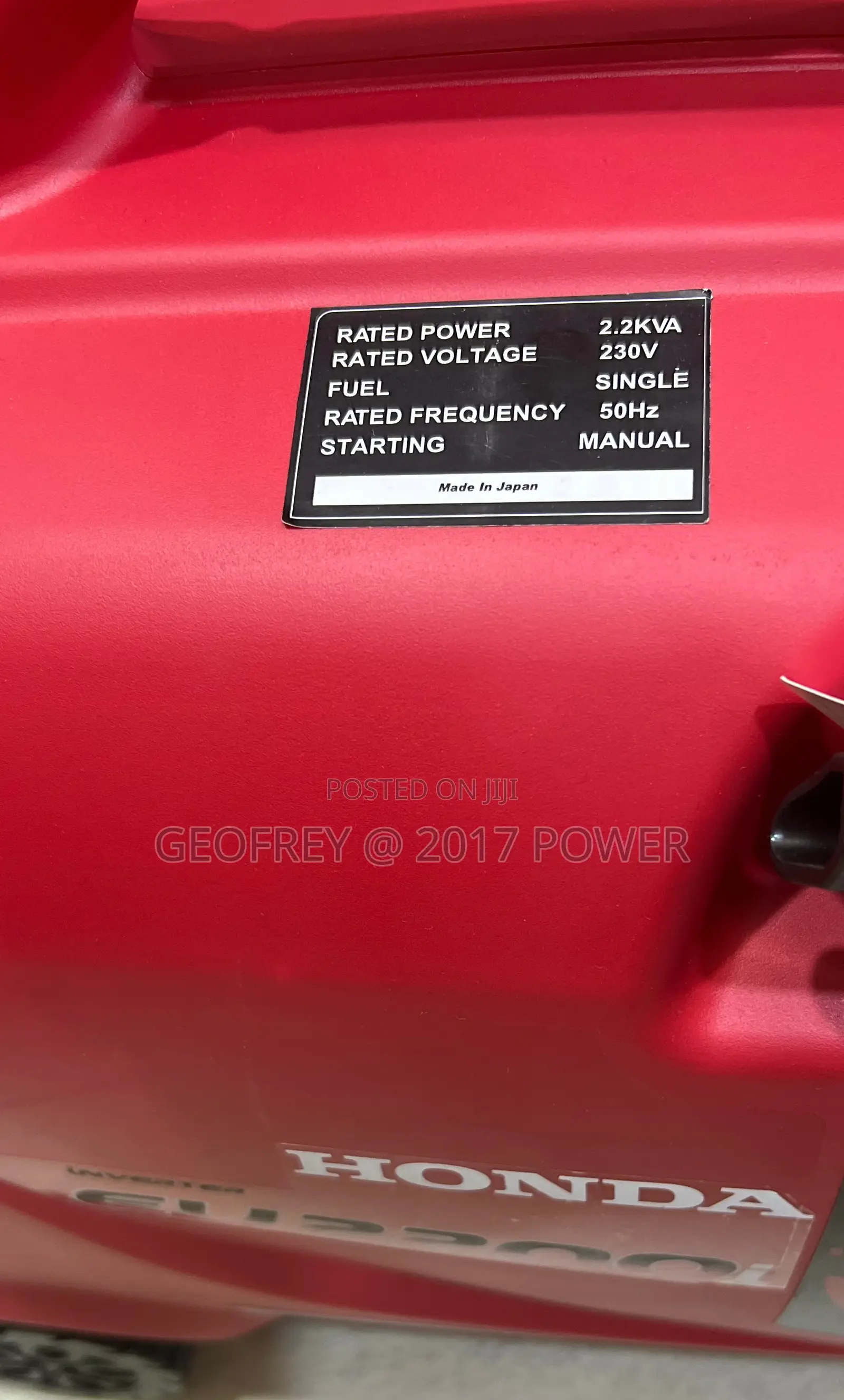 Inverter Eu22000i Honda Sound Proof Japan Made