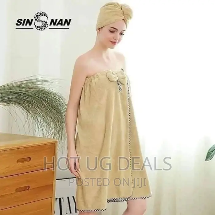 3pcs Skirt Towels -Skirt Towel, Head Wrap, Face Towel- Cream