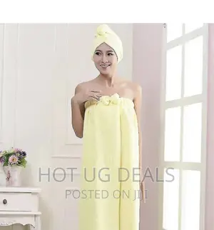 3pcs Skirt Towels -Skirt Towel, Head Wrap, Face Towel- Cream