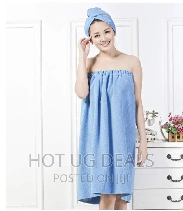 3pcs Skirt Towels -Skirt Towel, Head Wrap, Face Towel- Blue