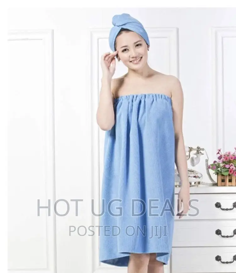 3pcs Skirt Towels -Skirt Towel, Head Wrap, Face Towel- Blue