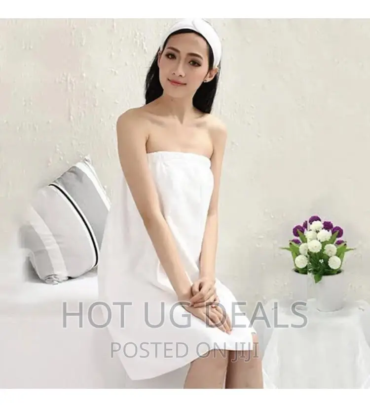 3pcs Skirt Towels -Skirt Towel, Head Wrap, Face Towel- White