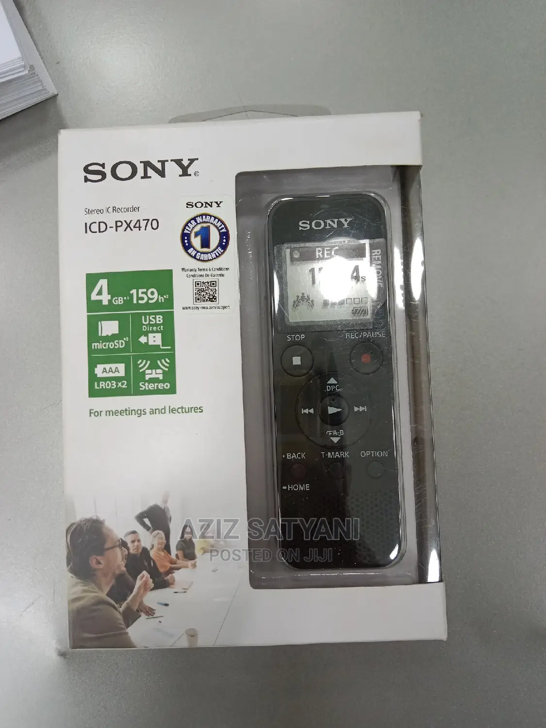 Sony Icd-Px470 Stereo Digital Voice Recorder Built-in Usb