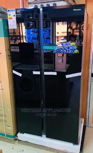 Brand New Hisense 670liters Side by Side Refrigerator Black