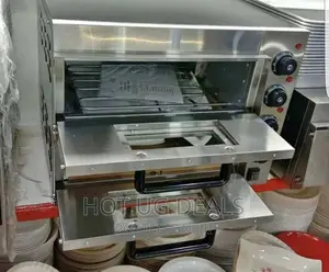 Commercial Electric Freestanding 2 Chamber Oven- Silver