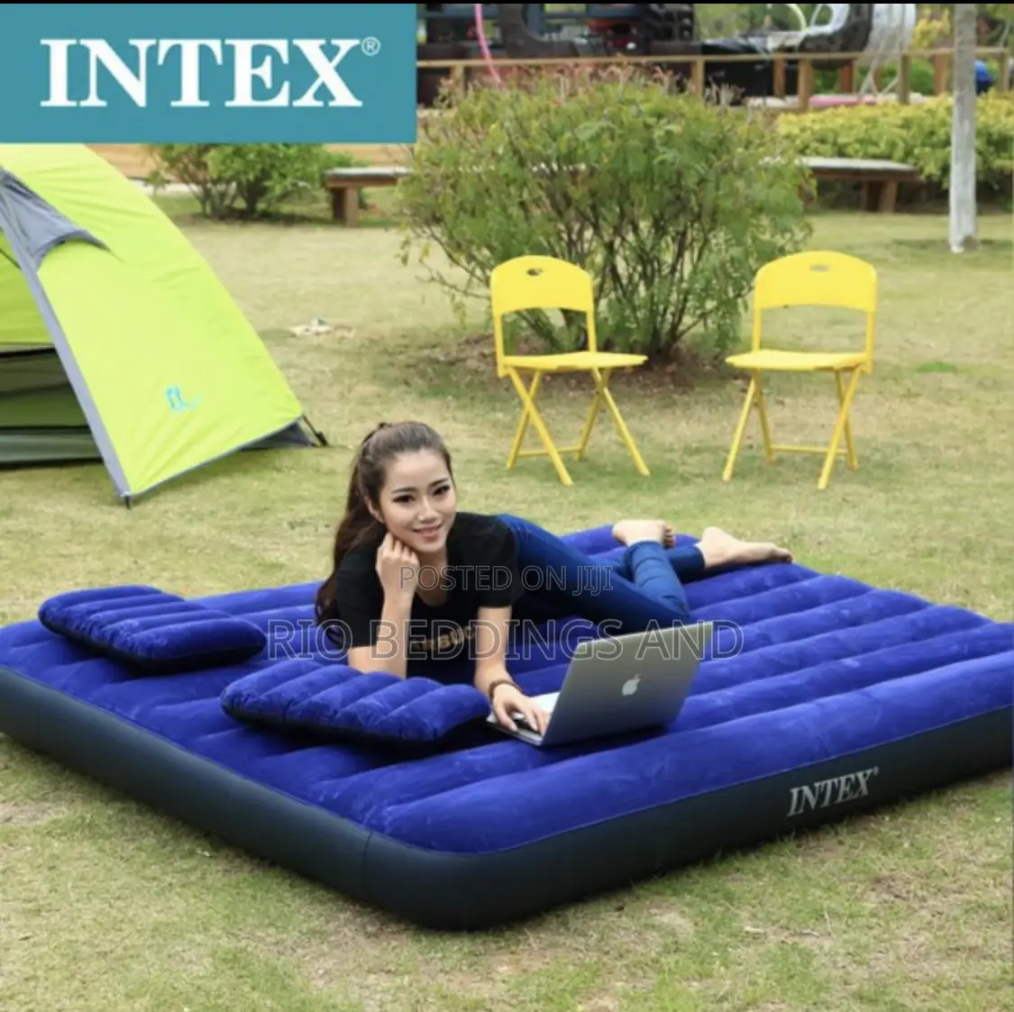 Air Mattress With Two Pillows