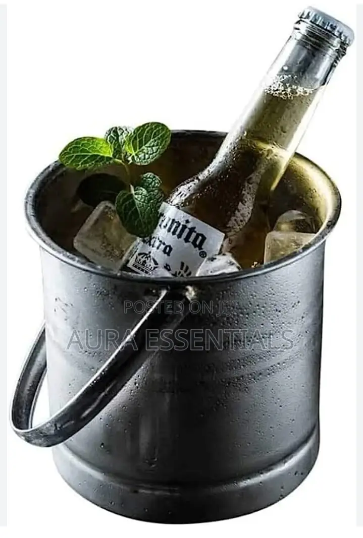Insulated Stainless Steel Ice Bucket Wine Strainer Ice Tongs
